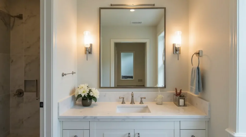 Bathroom Vanity Lighting for Square Mirrors