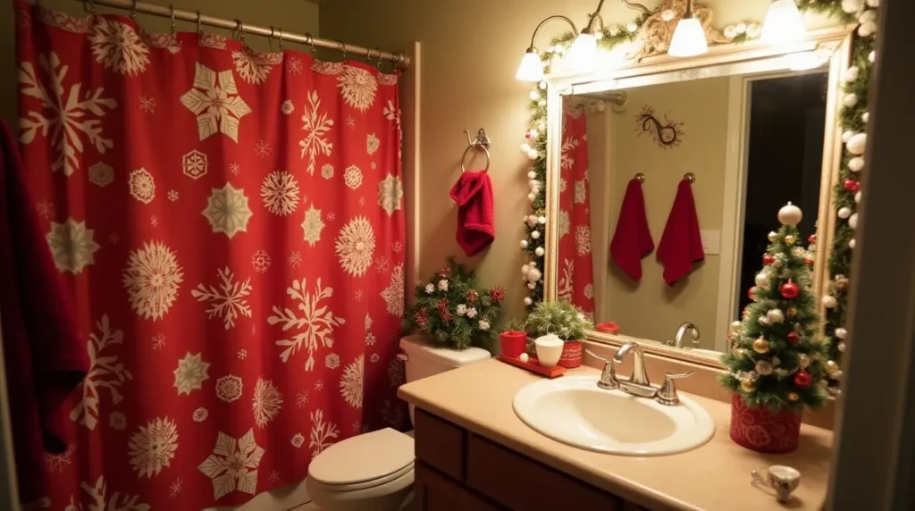 Christmas bathroom decor