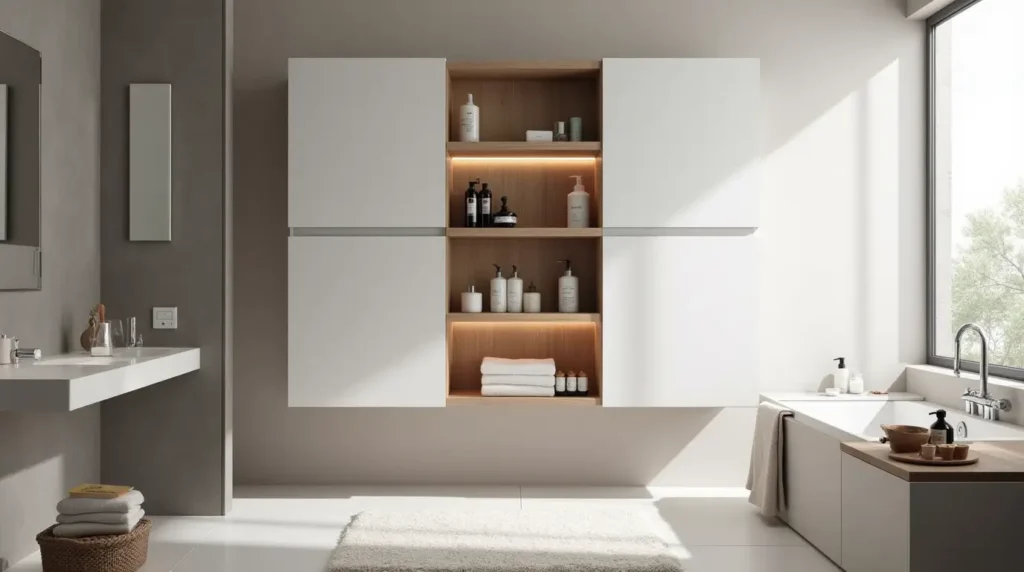 bathroom wall storage