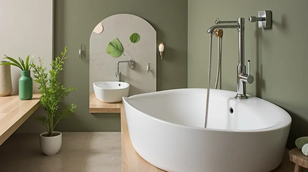 biophilic design bathroom sink