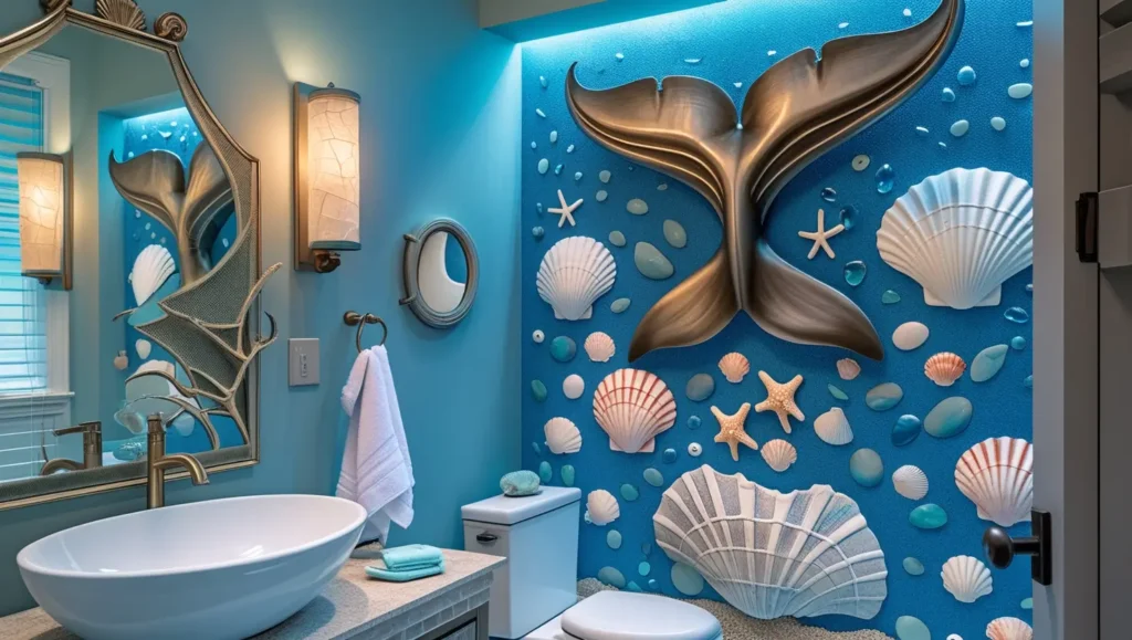 Unique Sea Life Bathroom Wall Decor