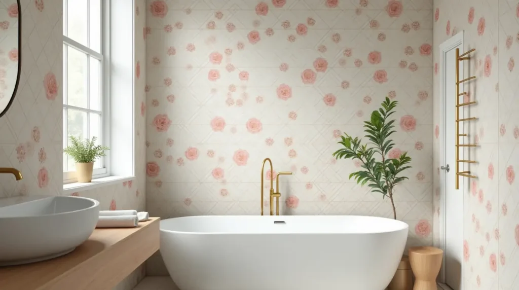 bathroom wallpaper trends